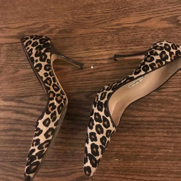 Manolo Blahnik Shoes - Leopard print Manolo Blahnik heels size 38